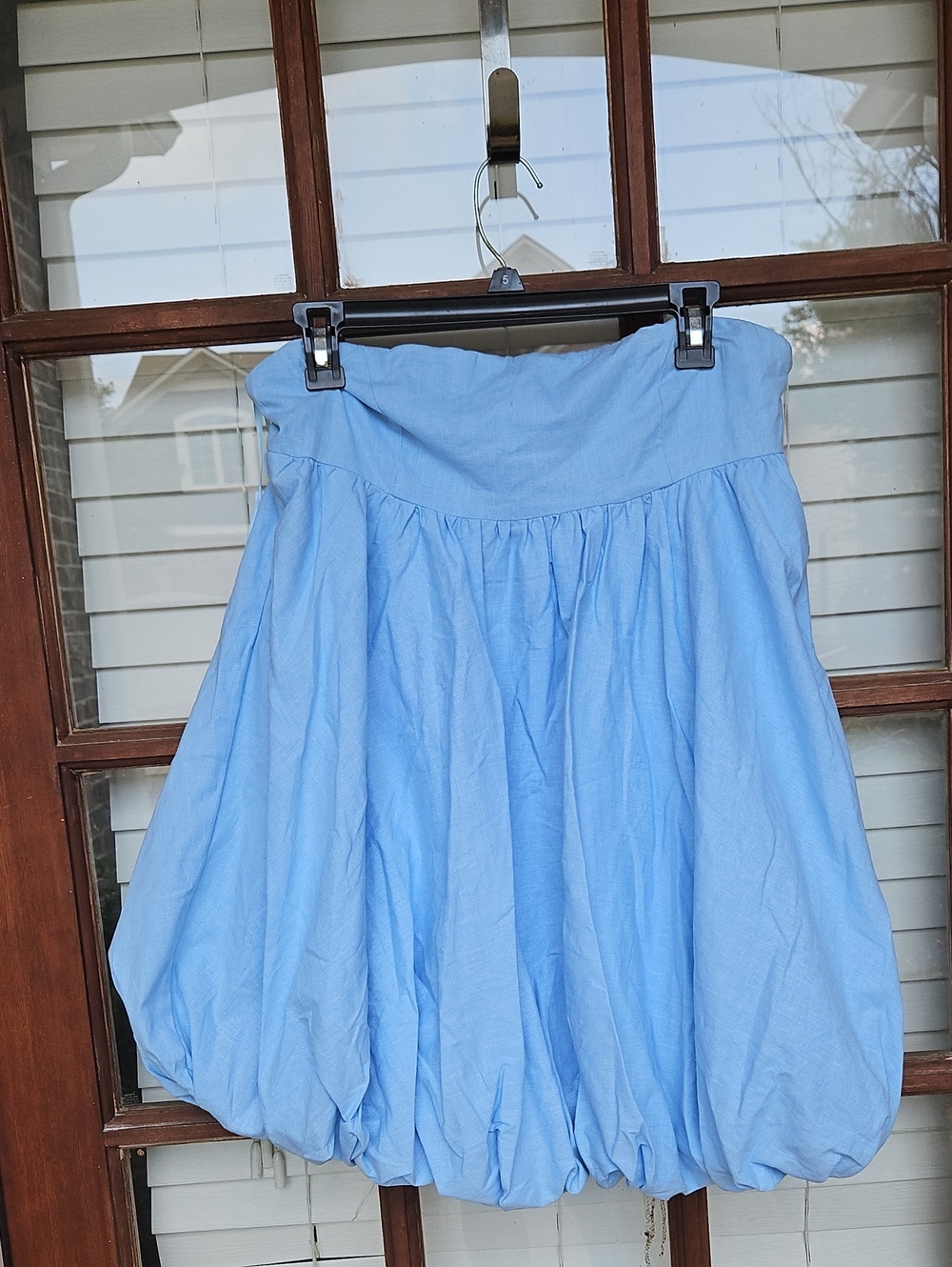 NWT! Princess Polly Ismene Bubble Hem Mini Dress In Light Blue - Picture 2 of 4